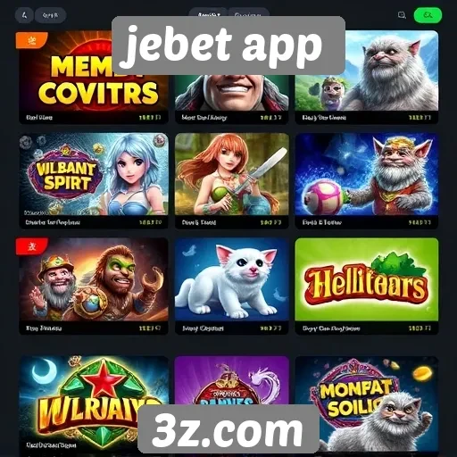 Comparativo de jogos disponíveis no jebet app
