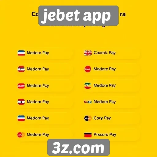 Métodos de pagamento disponíveis no jebet app